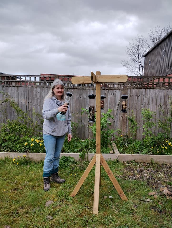 click to see larger image making raised beds and bird feeders at the newbold community growing together community garden