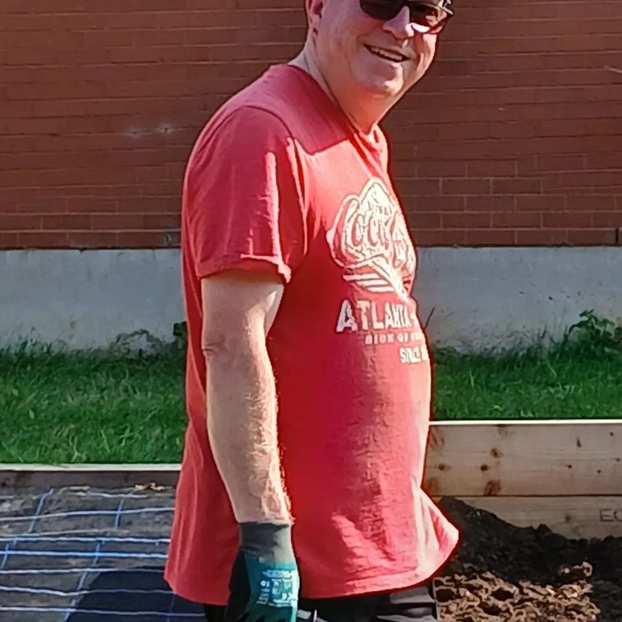click to see larger image irst delivery of compost to the community garden