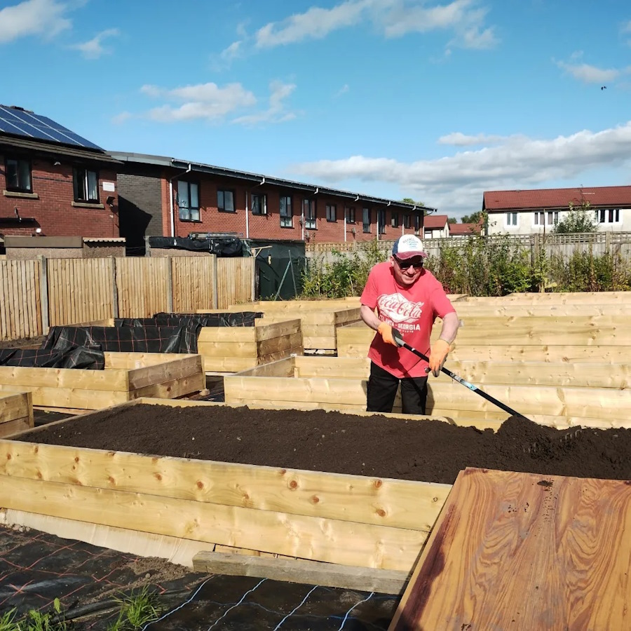 click to see larger image first delivery of compost to the community garden