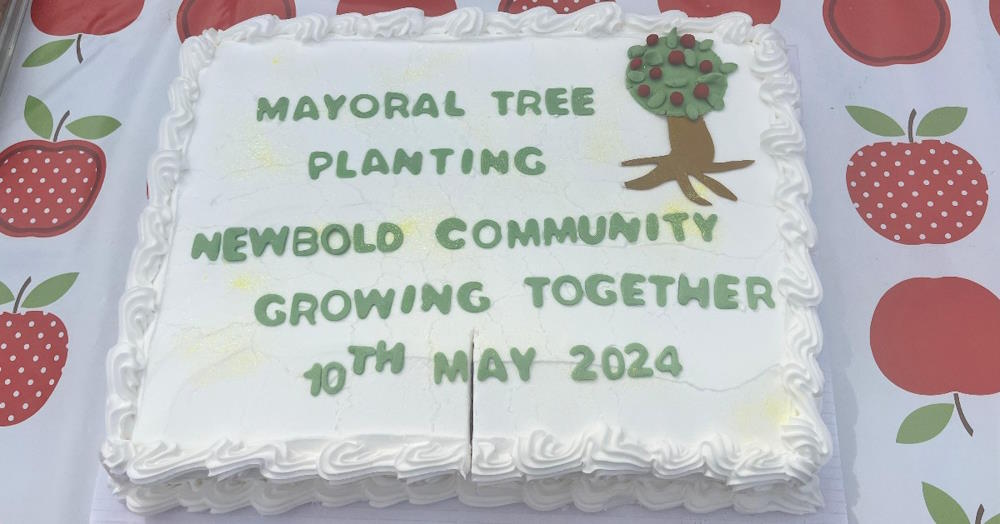 click to see larger image mayoral planting of tree at the newbold community growing together community garden