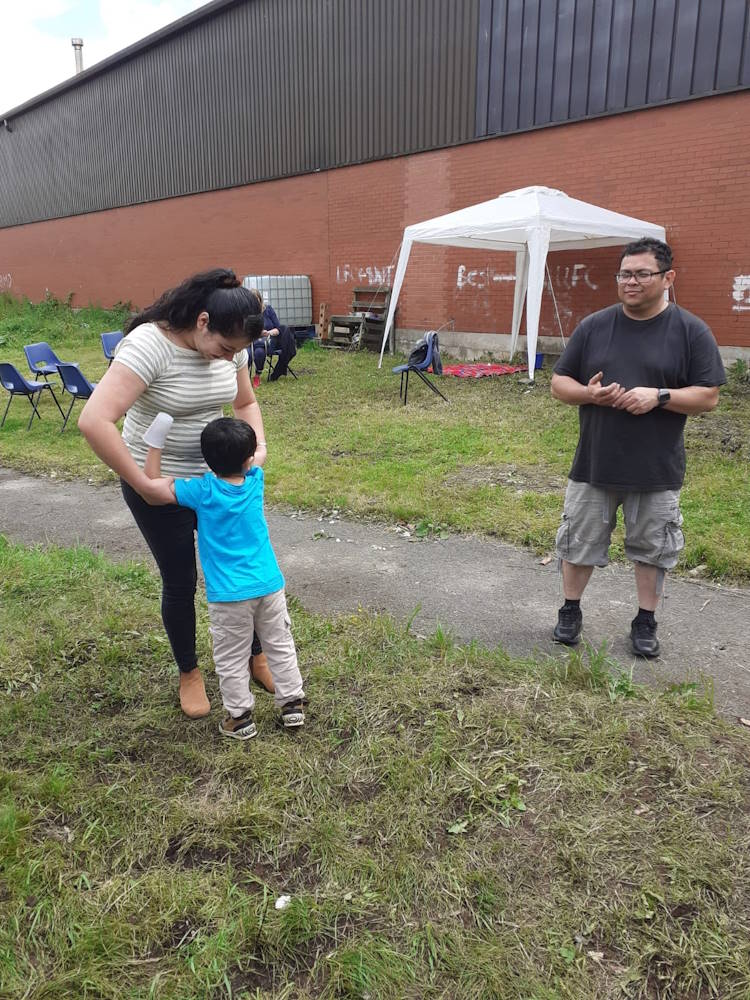 click to see larger image new planter for the community garden