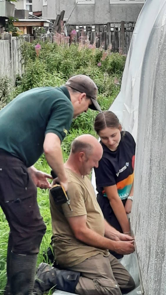click to see larger image the polytunnel ongoing