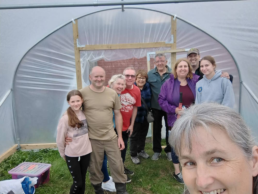 click to see larger image the polytunnel ongoing