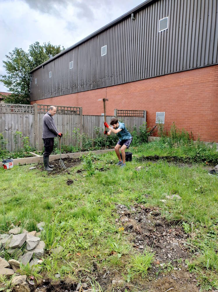 click to see larger image clearing the site