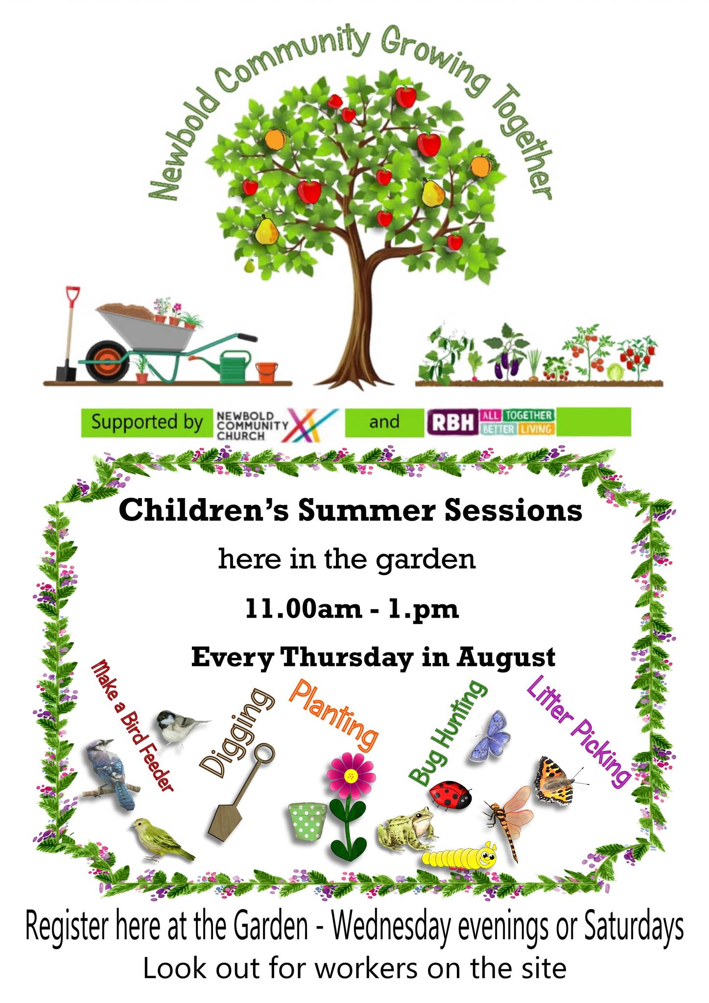 click to see larger poster growing together childrens sessions