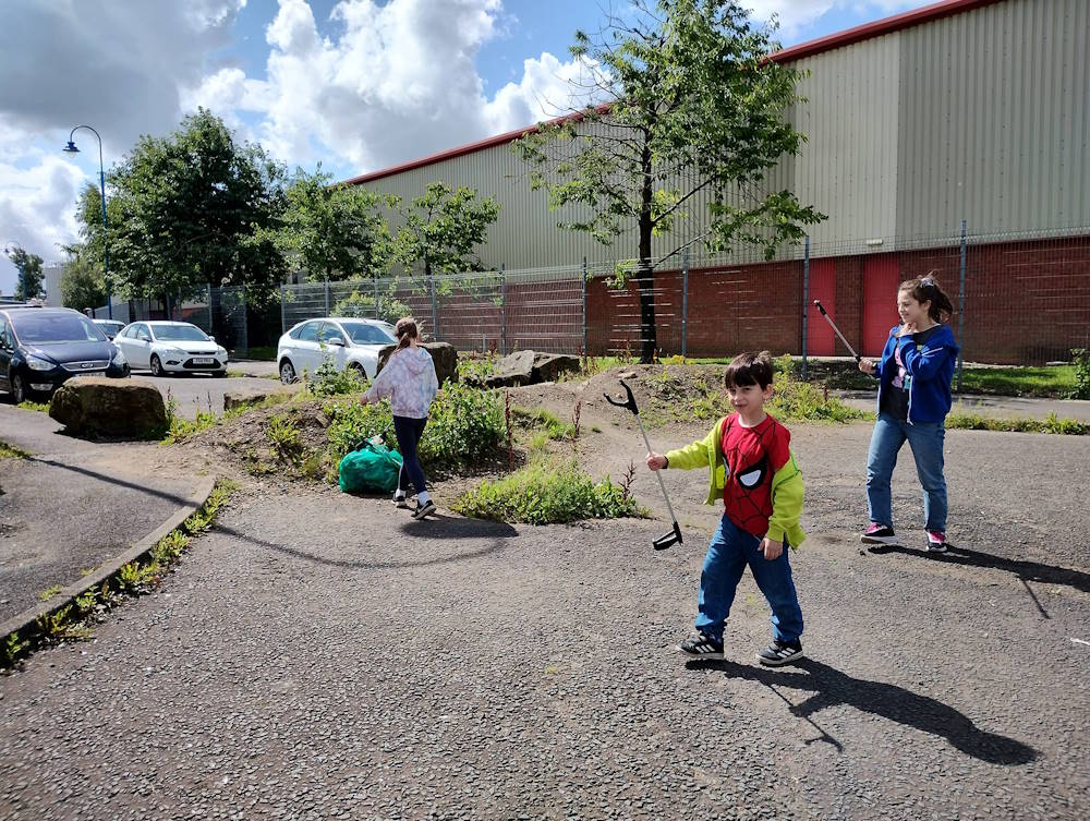 click to see larger image making progress on the community garden