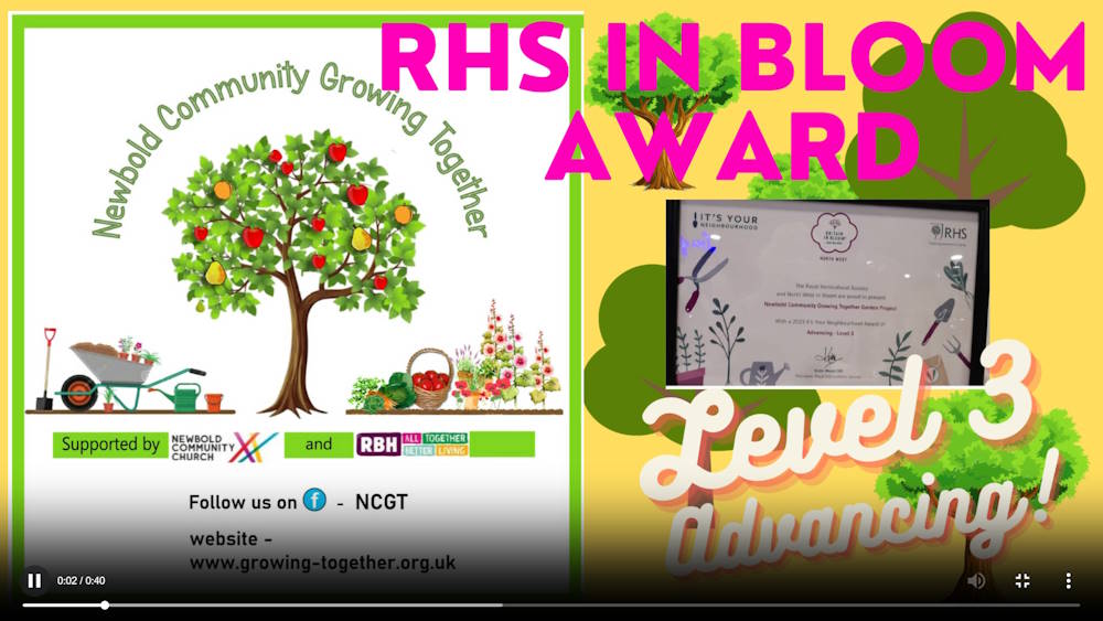 click to view video presentation and more information about the award rhs in bloom award